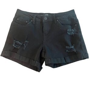 Dollhouse women’s jean shorts size 3 distressed black​​​​